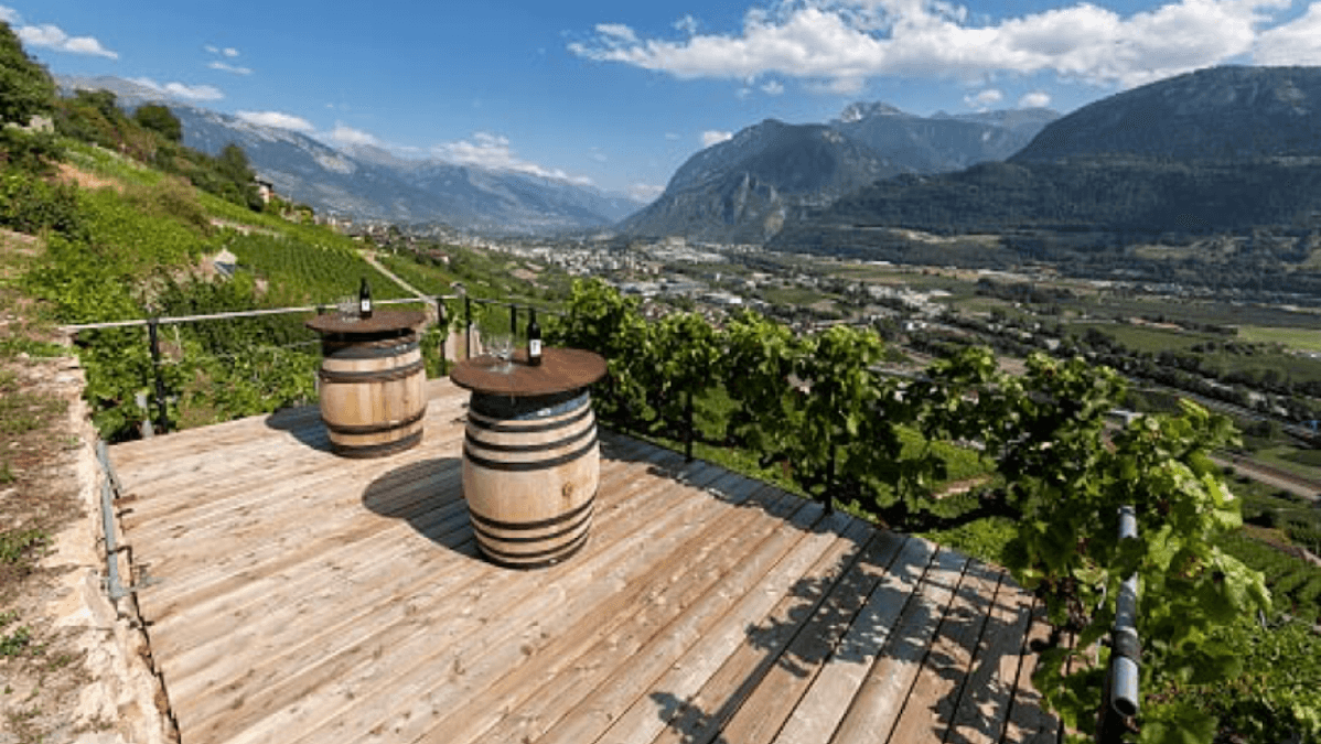 Cave Le Tambourin in Corin, Switzerland